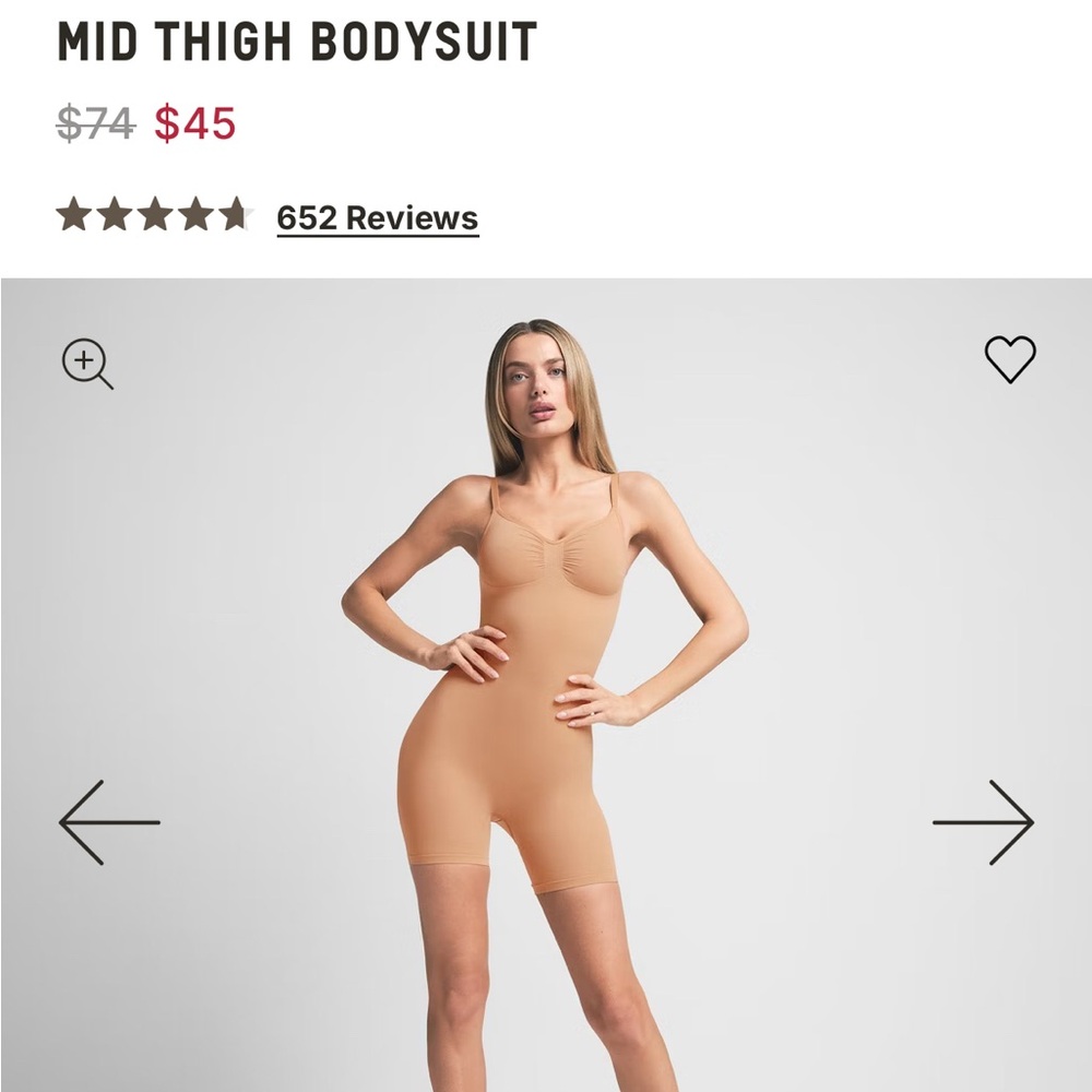 SKIMS Mid Thigh Bodysuit - Ochre